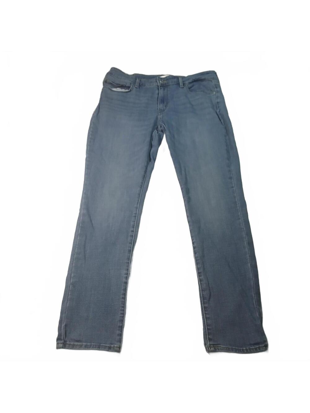 Mens Light Wash Skinny Jeans W33 L30 Blue Denim Casual Streetwear Y2K Retro